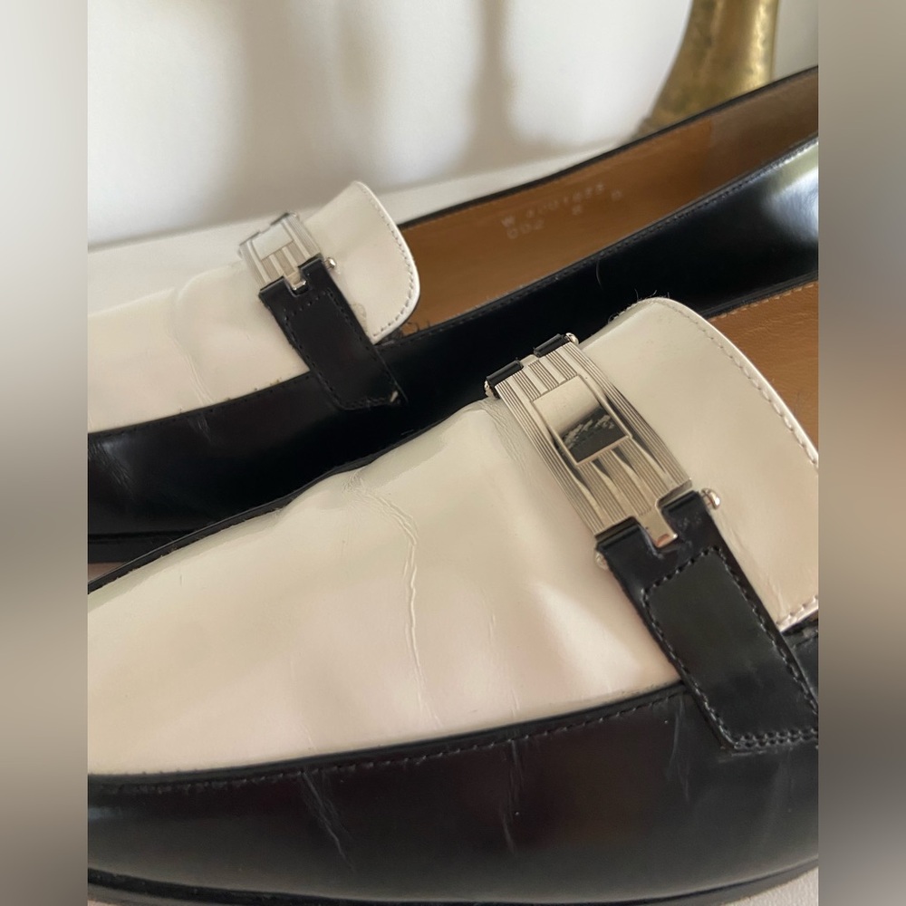 Ralph Lauren Black and White Classic Loafers - Picture 3 of 5